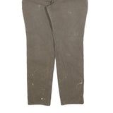 CARHARTT Womens Relaxed Fit Workwear Brown Cotton Blend Jeans W34 L30 Durable