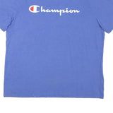 CHAMPION Mens Blue XL Short Sleeve Crew Neck Graphic T-Shirt Cotton Blend