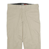 DICKIES Mens Beige Cotton Regular Straight Trousers W38 L30 Workwear Casual