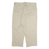 DICKIES Mens Beige Cotton Regular Straight Trousers W38 L30 Workwear Casual
