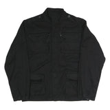 WOOLRICH Mens Black Jacket M Polyester Blend Zip Military Utility