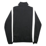 PUMA Mens Black & White Cotton Blend Track Jacket L Zip Casual Sportwear