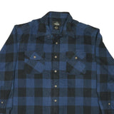 RED HEAD Mens Blue & Black Check Shirt XL Cotton Blend Long Sleeve Casual