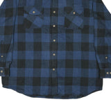 RED HEAD Mens Blue & Black Check Shirt XL Cotton Blend Long Sleeve Casual