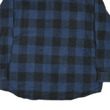 RED HEAD Mens Blue & Black Check Shirt XL Cotton Blend Long Sleeve Casual