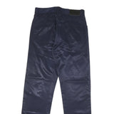 ICEBERG Mens Synthetic Navy Regular Fit Button Closure Trousers W34 L32