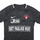 NIKE Mens Black FC Midtjylland Football Shirt S Short Sleeve Crew Neck Sports