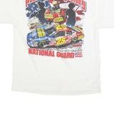JERZEES Mens White National Guard Power Speed Victory Graphic T-Shirt L Short