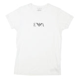EMPORIO ARMANI Mens White S Short Sleeve Crew Neck Cotton Blend T-Shirt