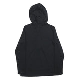 PUMA Womens Black Hooded Pullover Hoodie UK 14 Button Front Logo