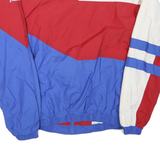 HOLLOWAY Mens Red White & Blue Zip Jacket M Polyester Blend Colourblock