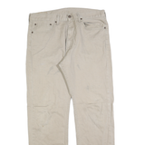 LEVI'S Mens Regular Beige Cotton Trousers W36 L32 Casual Zip Closure 5 Pocket