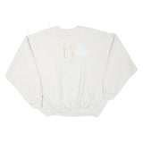 ARTISANS Mens White Cotton Blend Crew Neck XL Textured Sweatshirt Pullover