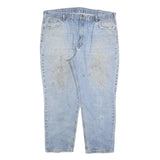 CARHARTT Mens Relaxed Blue Denim Jeans W44 L30 Workwear Zip Closure