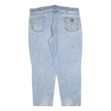 CARHARTT Mens Relaxed Blue Denim Jeans W44 L30 Workwear Zip Closure