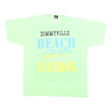 SCREEN STARS BEST Mens Green Zimmyville Beach Party Patrol Graphic T-Shirt XL