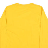 CHAMPION Mens Yellow Colorado College Hockey Graphic Long Sleeve Crew Neck