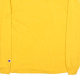 CHAMPION Mens Yellow Colorado College Hockey Graphic Long Sleeve Crew Neck
