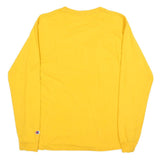 CHAMPION Mens Yellow Colorado College Hockey Graphic Long Sleeve Crew Neck