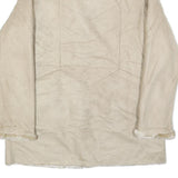 NOVELTI Womens Beige Polyester Button Jacket L Faux Fur Lined Winter Outerwear