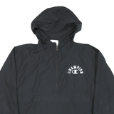 CHAMPION Mens Black Hooded Zip Jacket M Polyester Blend Plain Casual Sportswear