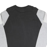 CHAMPION Mens Black & Grey Crew Neck S Cotton Blend Sweatshirt Logo Script