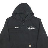 CARHARTT Mens Black Truss Tek Logo Pullover Hoodie L Cotton Blend Workwear