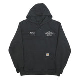 CARHARTT Mens Black Truss Tek Logo Pullover Hoodie L Cotton Blend Workwear