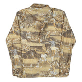 BARRISTER Mens Brown Printed Polyester Blend Shirt M Retro Tennis Design
