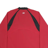 NEW BALANCE Mens Red & Black 1/4 Zip Sweatshirt M Sports Activewear