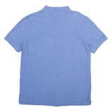 CHAPS Mens Blue Short Sleeve Plain L Cotton Blend Polo Shirt Casual Basic