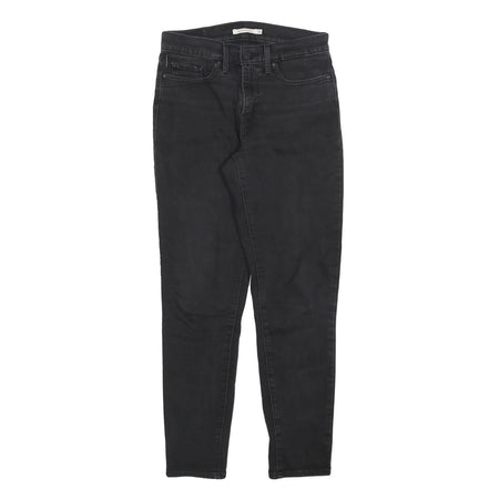 LEVI'S 311 Womens Slim Black Denim Jeans W28 L28 Stylish Zip Closure