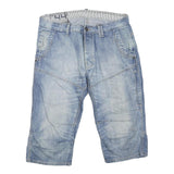 SPRINGFIELD Mens Denim Blue Casual Shorts M W34 Knee Length Cotton Blend