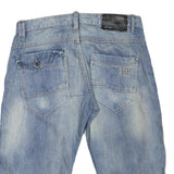 SPRINGFIELD Mens Denim Blue Casual Shorts M W34 Knee Length Cotton Blend