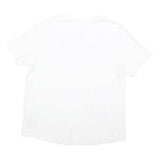 NIKE Womens White Logo T-Shirt M Short Sleeve Crew Neck Classic Cotton