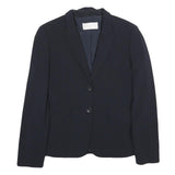 BOSS HUGO BOSS Womens Navy Blue Blazer Jacket M Woven Tailored Button Closure