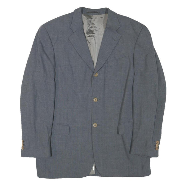 JOOP! Mens Grey Wool Blend Classic Jacket L Button Closure Tailored Fit