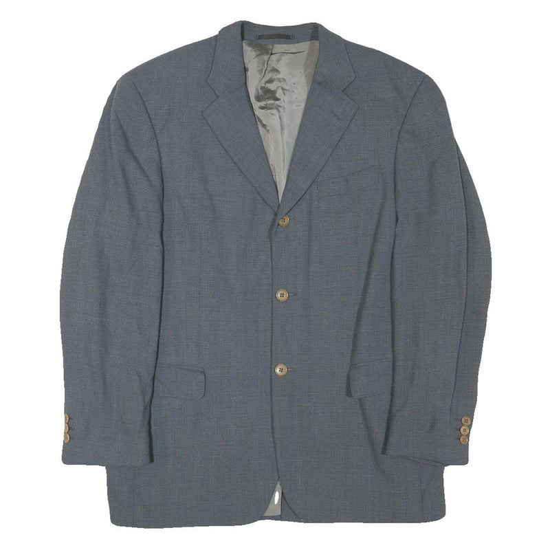 JOOP! Mens Grey Wool Blend Classic Jacket L Button Closure Tailored Fit