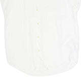 GAP Womens White Basic Cap Sleeve Collared Shirt XXS Casual Cotton Blend