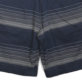 CALVIN KLEIN Mens Shorts Blue Striped Casual M W34 Cotton Blend