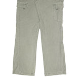 LEE COOPER Mens Cotton Blend Light Green Relaxed Cargo Trousers W35 L33