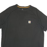 CARHARTT Mens Black Pocket T-Shirt XL Short Sleeve Crew Neck Workwear Comfort