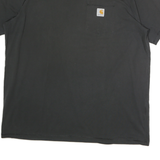 CARHARTT Mens Black Pocket T-Shirt XL Short Sleeve Crew Neck Workwear Comfort