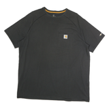CARHARTT Mens Black Pocket T-Shirt XL Short Sleeve Crew Neck Workwear Comfort