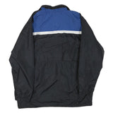 NIKE Mens Black & Blue Zip Front Polyester Blend Jacket XL Lightweight
