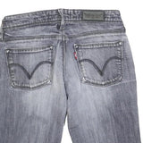 LEVI'S Womens Denim Grey Boot Cut Shorts XS W26 Casual Cotton Blend