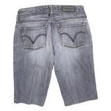 LEVI'S Womens Denim Grey Boot Cut Shorts XS W26 Casual Cotton Blend
