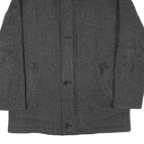 BUGATTI Mens Grey Wool Blend Jacket L Herringbone Classic Zip Pockets