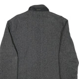 BUGATTI Mens Grey Wool Blend Jacket L Herringbone Classic Zip Pockets