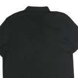 CALVIN KLEIN Mens Black Short Sleeve Plain Polo Shirt L Cotton Casual